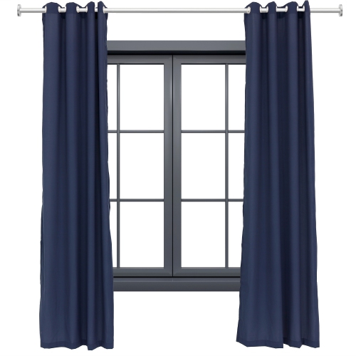 Sunnydaze Indoor/Outdoor Curtain Panel - Blue - 52 in x 120 in - Set of 2