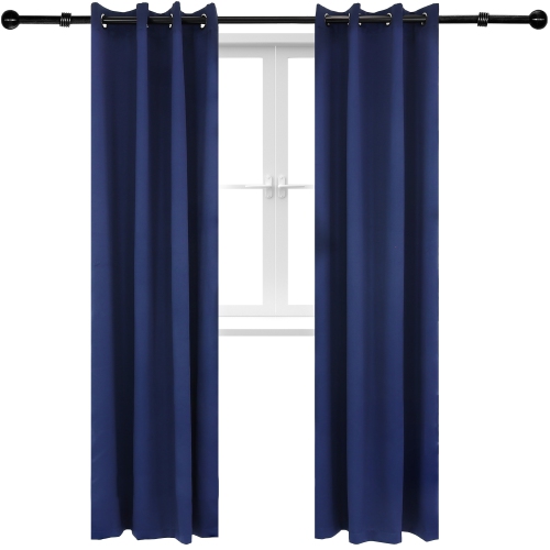 Sunnydaze Outdoor Blackout Curtain Panel - Blue - 52 in x 96 in - Set of 2