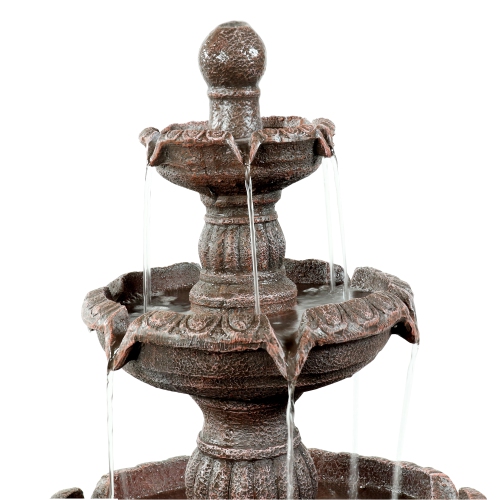 Sunnydaze Mediterranean Resin Outdoor 4-Tier Water Fountain