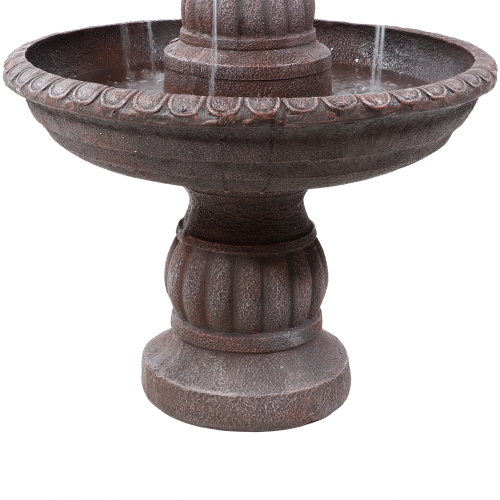 Sunnydaze Mediterranean Resin Outdoor 4-Tier Water Fountain