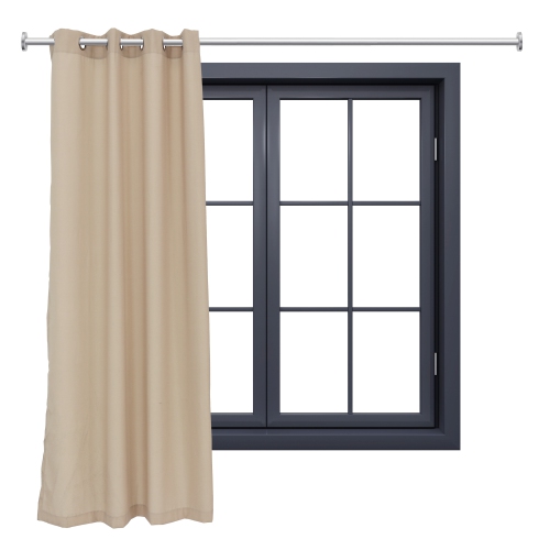 Sunnydaze Simple Outdoor Curtain Panel - Beige - 52 in x 84 in