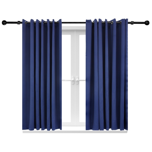 Sunnydaze Outdoor Blackout Curtain Panel - Blue - 100 in x 84 in - Set of 2