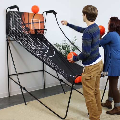 Sunnydaze 81 in Folding Indoor 2-Player Arcade Basketball Game with Scorer