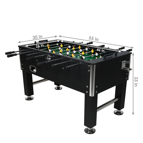 Sunnydaze 55 in Foosball Game Table with Drink Holders