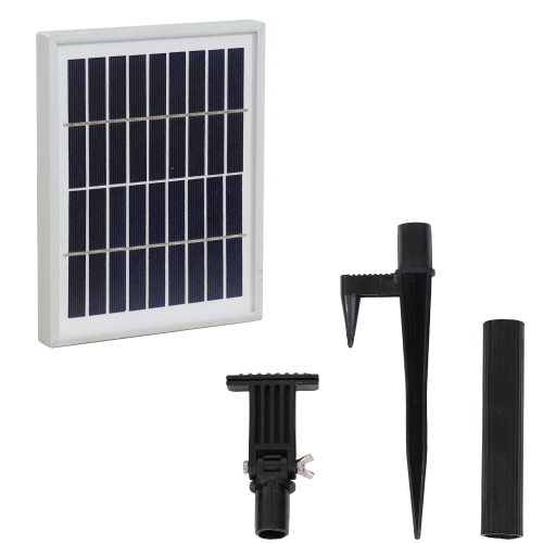 Sunnydaze Arcade Resin Outdoor 2-Tier Solar Fountain with Battery - Black