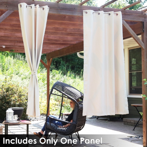 Sunnydaze Room Darkening Curtain Panel - Beige - 52 in x 84 in