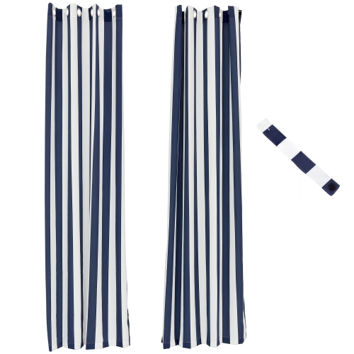 SUNNYDAZE DECOR  Sunnydaze Indoor/outdoor Curtain Panel - Stripe - 52 In X 108 In - Set Of 2