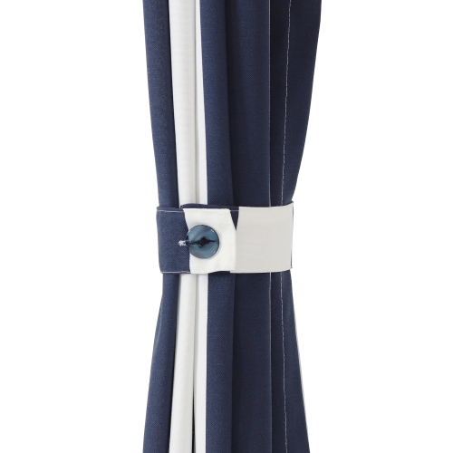 Sunnydaze Indoor/Outdoor Curtain Panel - Stripe - 52 in x 108 in - Set of 2