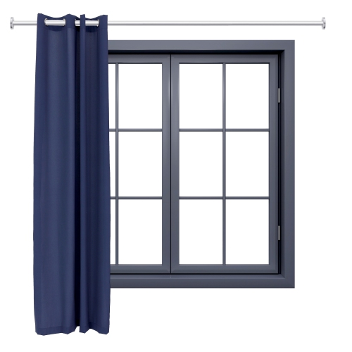Sunnydaze Modern Outdoor Curtain Panel - Blue - 52 in x 96 in