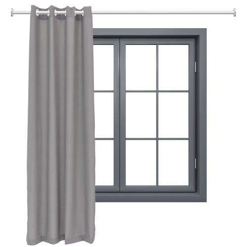 Sunnydaze Simple Outdoor Curtain Panel - Gray - 52 in x 84 in