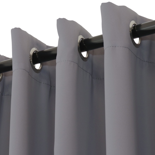 Sunnydaze Outdoor Blackout Curtain Panel - Gray - 100 in x 84 in