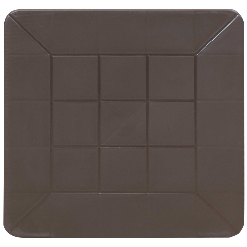Sunnydaze 18.5 in Plastic Square Patio Side Table - Brown - Set of 2