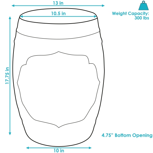 Sunnydaze 17.75 in Marrakesh Lattice Ceramic Glaze Garden Stool - Red