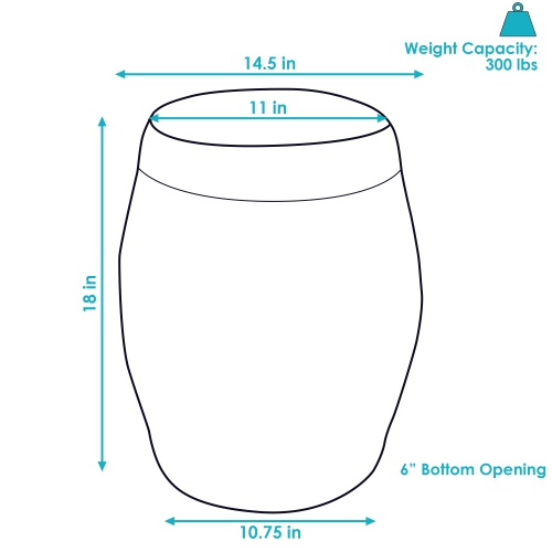Sunnydaze 18 in Knotted Quatrefoil Ceramic Glaze Garden Stool - White