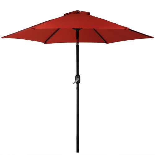 SUNNYDAZE DECOR  Sunnydaze 7.5 Ft Aluminum Patio Umbrella With Tilt And Crank - Burnt In Orange