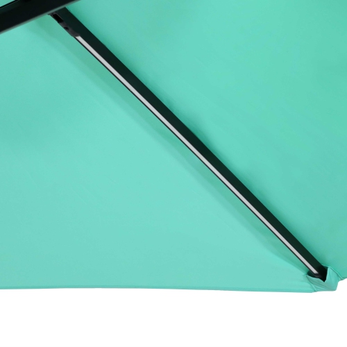 Sunnydaze 9.5 ft Solar Cantilever Offset Patio Umbrella - Seafoam