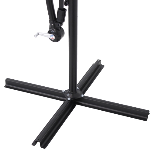 Sunnydaze 9.5 ft Solar Cantilever Offset Patio Umbrella - Seafoam