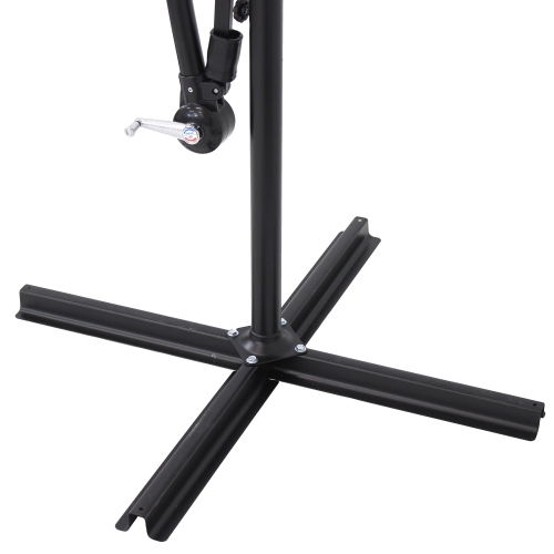 Sunnydaze 9.5 ft Solar Cantilever Offset Patio Umbrella - Azure