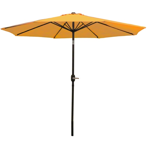 Sunnydaze 9 ft Aluminum Patio Umbrella with Tilt and Crank - Gold
