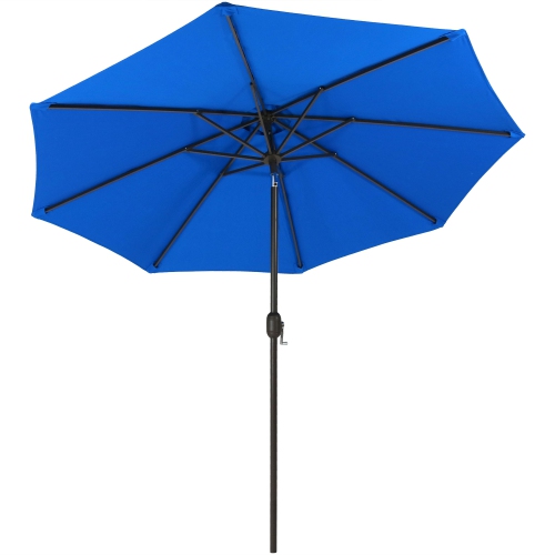SUNNYDAZE DECOR  Sunnydaze 9 Ft Sunbrella Patio Umbrella With Tilt And Crank - Pacific In Blue Really Great Umbrella