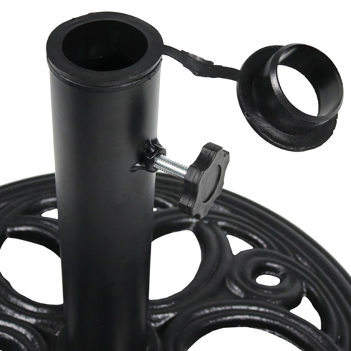 Sunnydaze 18 in Decorative Cast Iron Round Patio Umbrella Base - Black