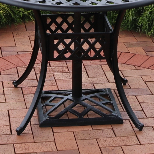 Sunnydaze 17 in Modern Geometric Cast Iron Square Patio Umbrella Base