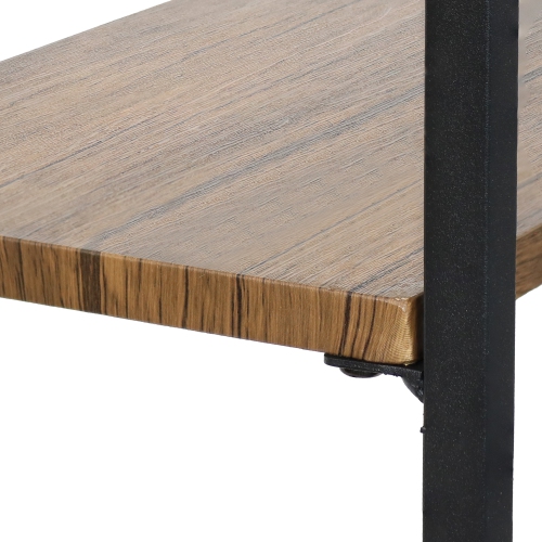 Sunnydaze 4-Tier Industrial Over-the-Toilet Storage Shelf - Teak