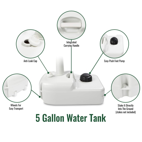 Outsunny 19.8 Gallon RV Water Tank, Portable Waste Water Tank for Black or  Grey Water, with Rotating Drain Spout, Level Indicator and 3 Wheels for  Easy Travel and Fast Emptying