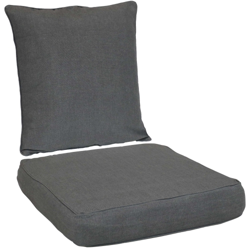 Sunnydaze Indoor/Outdoor Polyester Back and Seat Cushions - Gray