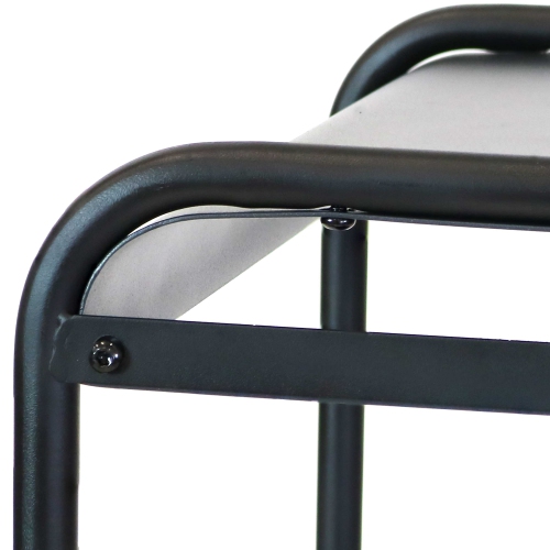 Sunnydaze – Support de bûches moderne à bord arrondi en fer et en acier, 36.5 po