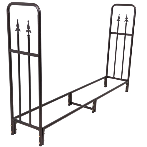 Support décoratif en acier pour bûches Sunnydaze, 6 pi - Bronze