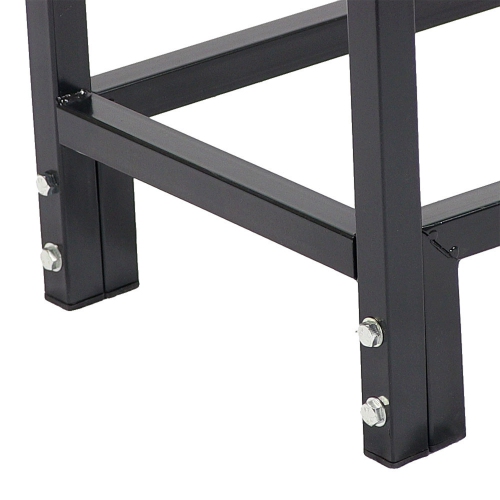 Sunnydaze 30 in Black Powder-Coated Steel Firewood Log Rack and Cover