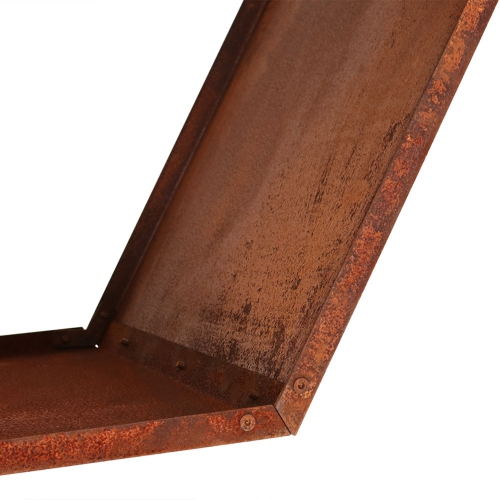 Sunnydaze 30 in Hexagon Rustic Honeycomb Firewood Log Rack - Rust