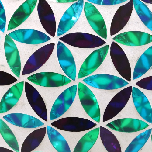 Sunnydaze Cool Blooms Glass Gazing Ball with Solar Light - 10 in