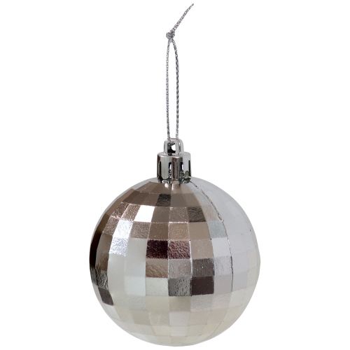 Sunnydaze Modern Holiday 50-Piece Black/Silver Ornament Set - 63.5 mm