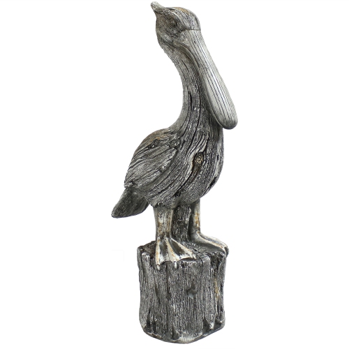 Statue de jardin en polypierre Pelican Perch de Sunnydaze - 22 po