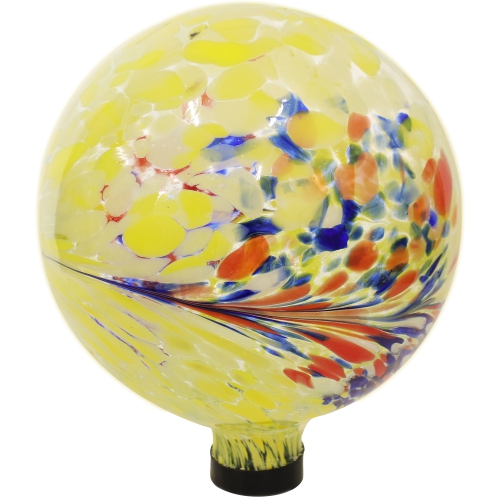 Sunnydaze Bright Summer Burst Glass Gazing Globe - 10 in