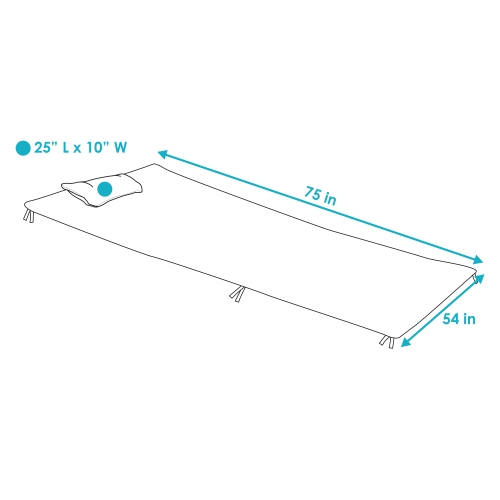 Sunnydaze Outdoor Polyester Hammock Pad and Pillow Set - Breakwater Stripe