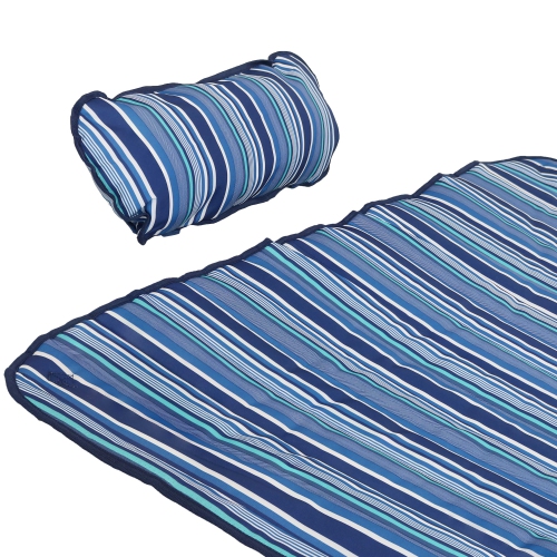 Sunnydaze Outdoor Polyester Hammock Pad and Pillow Set - Breakwater Stripe
