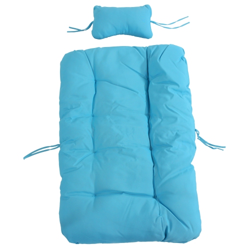 SUNNYDAZE DECOR  Sunnydaze Julia Egg Chair Replacement Seat And Headrest Cushions - In Blue