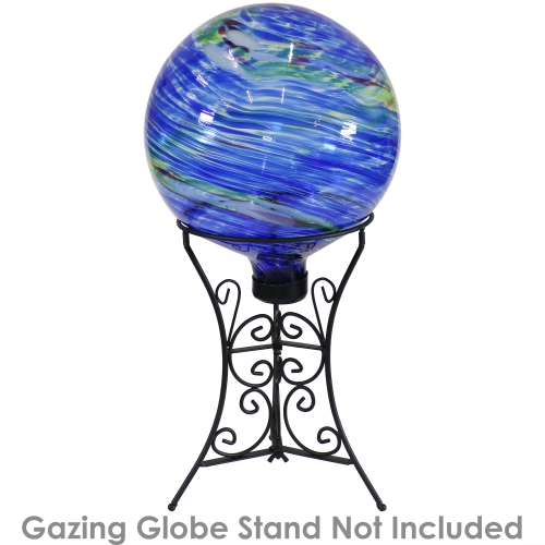 Sunnydaze Northern Lights Glass Gazing Globe - 10 in