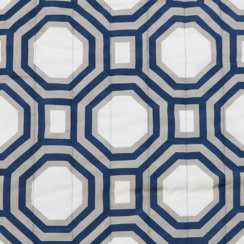 Sunnydaze 2-Person Quilted Hammock with Curved Spreader Bars - Gray Octagon