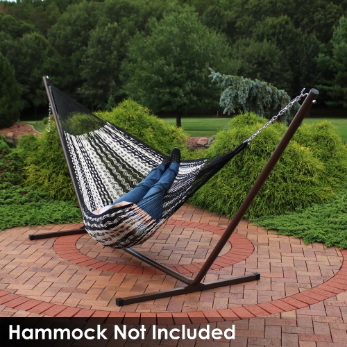 Sunnydaze Powder-Coated Steel Beam Hammock Stand - Bronze - 15 ft