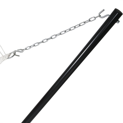 Sunnydaze 2-Person Quilted Fabric Hammock with 15' Stand and Pillow - Red