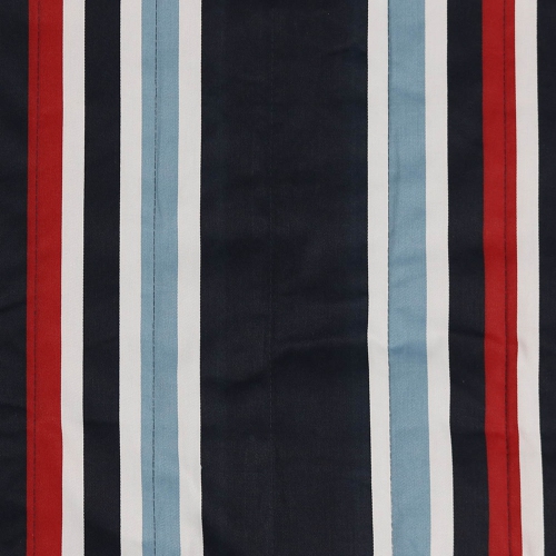 Sunnydaze Large Quilted Fabric Hammock with Steel Stand - Nautical Stripe