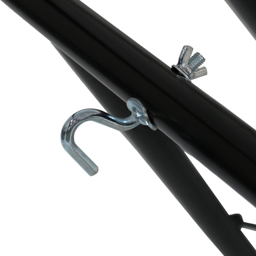 Sunnydaze Powder-Coated Steel Universal Hammock Stand - Black - 124 in
