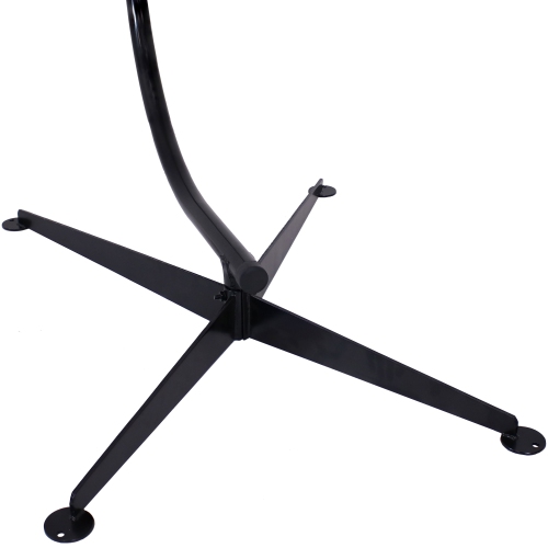 Sunnydaze Powder-Coated Steel Hammock Chair C-Stand - Black - 84 in