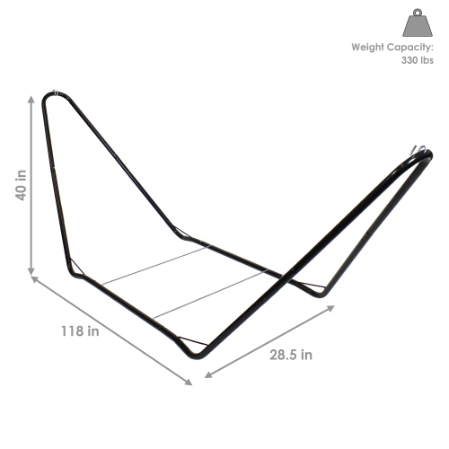 Sunnydaze Powder-Coated Steel Portable Hammock Stand - 10 ft