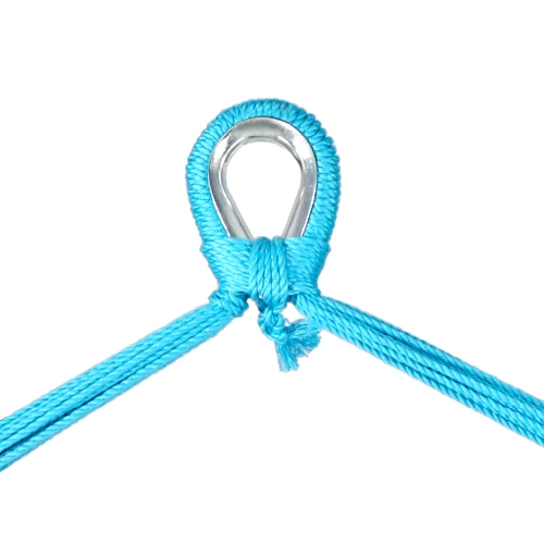 Sunnydaze Extra Large Polyester Rope Hammock Chair and Spreader Bar - Sky