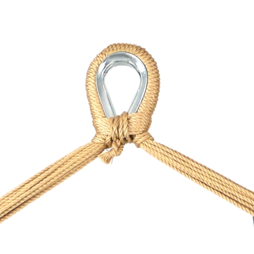 Sunnydaze Extra Large Polyester Rope Hammock Chair and Spreader Bar - Tan